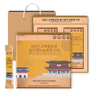 개성고려삼인 6년근 고려홍삼정 골드영지 농축액 스틱 12g x 30p + 쇼핑백 세트