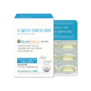 지엠팜 더 알티지 오메가3 1000 고함량 30캡슐 약국판매중