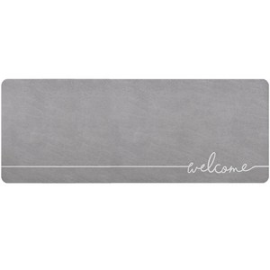 말랑 소프트 규조토 발매트 화장실 욕실 주방매트 발판, 그레이웰컴