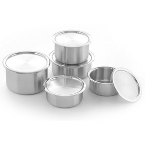 에버스텐 케이크 5종 원형 스텐 반찬통 김치통 부모님 선물세트, 1세트