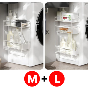 루베아 자석형 틈새 슬라이드 수납랙 무설치 수납 정리대, 1세트, 화이트