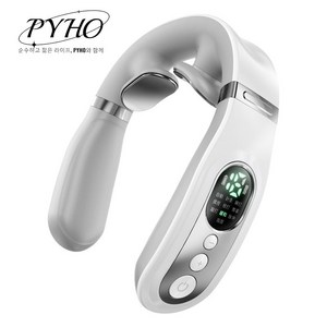 PYHO 스마트 목 마사지기 EMS 펄스 온열 주무름 안마기 무선 충전식 넥케어 마사지기