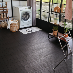 자취생활연구소 촘촘한 조립식 베란다 테라스 바닥 마루 데크 타일 바닥재, 차콜, 36개