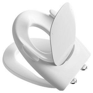 두리 핸들 무소음 유아변기커버 4.0, 화이트