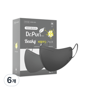 닥터퓨리 비키 비말차단 마스크 중형 KF-AD, 25개입, 6개, 그레이