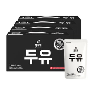 총각네 국산 서리태 담백한두유, 80개, 190ml