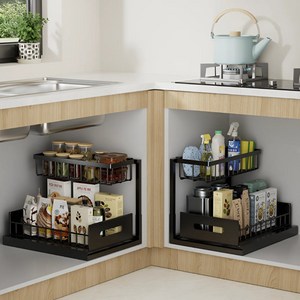 슈레보 싱크대 하부장 슬라이딩 양념 정리 선반