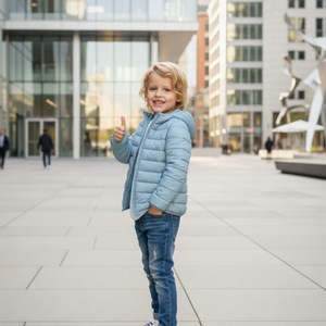 진스웨스트 키즈 공용 구스다운 경량패딩자켓 아동 거위털 점퍼 주니어(BLUE)