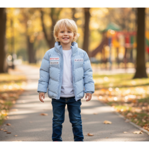 진스웨스트 키즈 공용 구스다운 패딩자켓 아동 거위털 점퍼 주니어(BLUE)