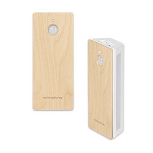 말랑하니 충전식 LED 자석 무선 무드센서등, 우드, 1개