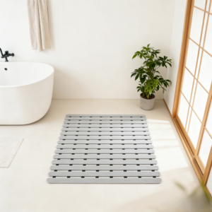 LUNOO 미끄럼방지매트 욕실매트 베란다매트 물빠짐 발판 항균 매트, 1개, 그레이