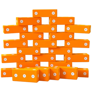 소프트 오렌지 회전자석 벽돌블럭 25p, 오렌지 25p, 25개