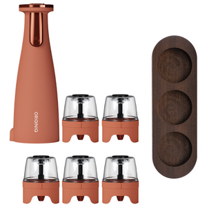 오리지니크 전동 후추 그라인더 풀세트 +탄화티크 우드트레이 (기본입자 분쇄)