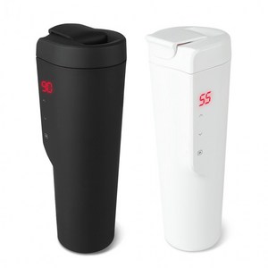 위시올데이 차량용 겸용 전기포트 텀블러 12V 24V 가열 보틀, 화이트