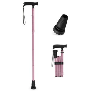 GPTcamp T2M 4단 접이식 초경량 노인 지팡이 어르신 원스텝 폴딩