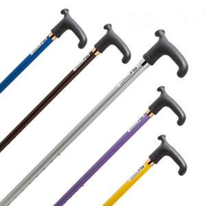 오쎈버그 소프트그립 멀티컬러 길이조절식지팡이 노인지팡이, 파랑, 1개