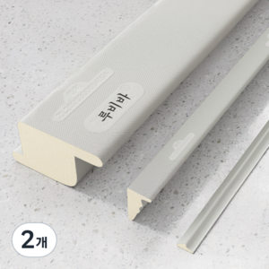 루비바 완벽차단 올인원 신소재 문풍지 3종 세트 창문 창틀, 2개, 라이트 그레이