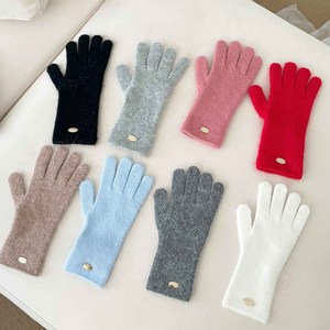 앙고라 금장 터치가능 니트 여성 장갑