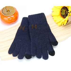 그레이스 남녀공용 겨울 방한 캐시미어혼방 니트 터치 손가락 장갑