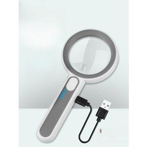 LED 충전식 돋보기 휴대용 확대경 노안 노인용