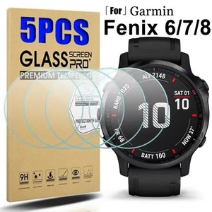 호환 Garmin Fenix 8 7 7S 7X 6 6S 6X Pro 사파이어 HD 화면 보호기 필름 Fenix 8 434751mm 7S 7X Smartwatch 용 강화 유리