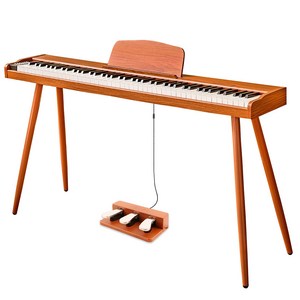 토이게이트 88건반 고급형 클래식 교습용 전자 피아노, 해머 우드스타일 WD-01, 브라운, 1개