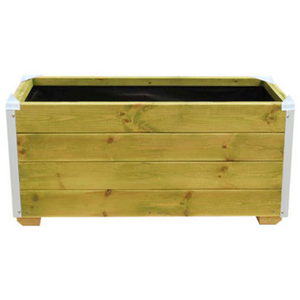 포그미 원목 대형 텃밭화분 옥상 베란다 텃밭상자 방부목 도로화분 플랜트박스, 네추럴 그린