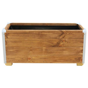 포그미 원목 대형 텃밭화분 옥상 베란다 텃밭상자 방부목 도로화분 플랜트박스, 네추럴 브라운