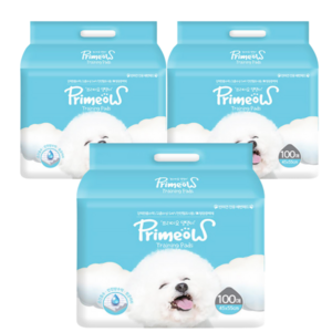 강아지 배변패드 소형견 전용 무향 100매x3팩, 3개, 100개입