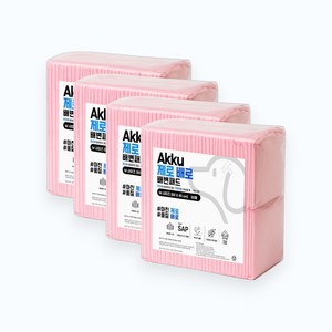 아꾸 강아지 배변패드 두꺼운 제로배로 4팩 묶음
