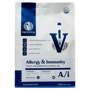 프리벳코 A/i 알러지&면역 가수분해 연어 강아지 피부 눈물 처방식 소프트 사료, 3kg, 2개, 피부/피모+알러지