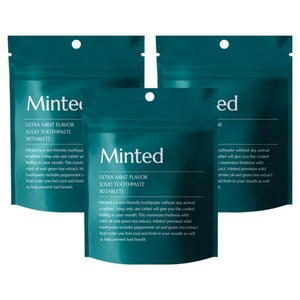 [민티드] 울트라 민트 고체치약 리필형 90정 (1.5개월분)