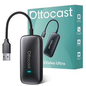 오토캐스트 플레이2 비디오 울트라 무선 안드로이드 오토 카플레이 동글, CA515, 검정색