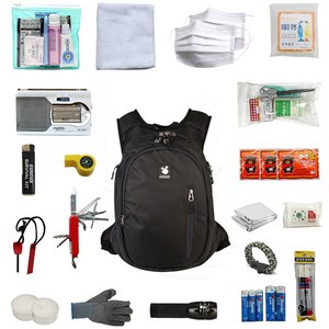 커스커즈 생존배낭세트ES01(우디스004블랙)A형21종 재난 구급 응급