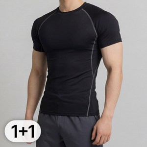 루크 2개 세트 기능성 반팔 이너 언더레이어 남성 티셔츠 남자 골프 축구 상의 스포츠 웨어 사계절 봄가을 내의