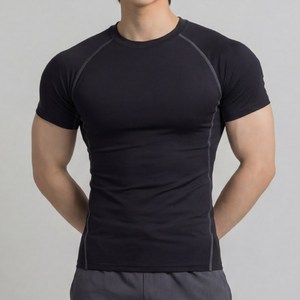 루크 2개 세트 기능성 반팔 이너 언더레이어 남성 티셔츠 남자 골프 축구 상의 스포츠 웨어 사계절 봄가을 내의