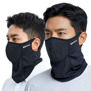 K2 Safety 메쉬 숨편한 가드스카프 멀티스카프+3중 MB필터 5매 증정, 블랙+블랙, 1세트