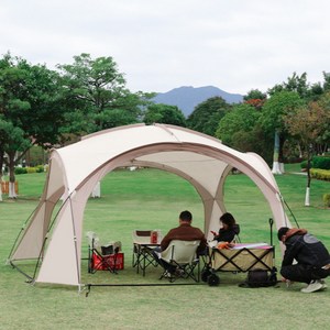 루아누 대형 돔쉘터 캠핑 그늘막 텐트 쉘터, 아이보리/돔쉘터/차양4