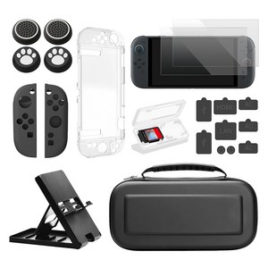 스페이스쉴드 닌텐도 스위치 2 호환 필수 게임 플레이 액세서리 만수르 8종 세트, 혼합색상, 1세트, 단일상품