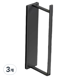 초강력 현관 세탁기 자석 옷걸이 사이드행거, 블랙, 3개