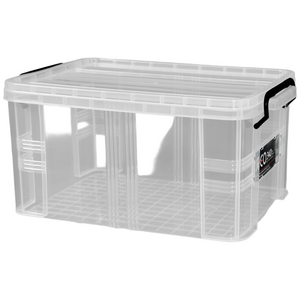 지오리빙 레오박스 다용도정리함 리빙박스 수납 공간 정리함, 투명, 4개