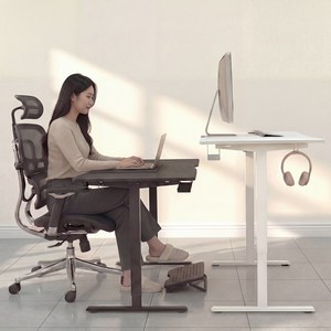 모디슨 모션데스크 MF11 전동 높낮이 자유조절 스탠딩 사무실책상 1000 1200 1400 1600 1800, 화이트 상판+화이트 프레임