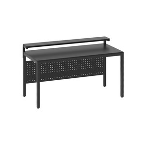 다가구 프래그마 익스팬션 미드 2000 대형 타공판책상, 블랙(상판)+블랙(프레임)