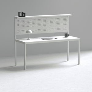 다가구 프래그마 익스팬션 퀀텀 2000 대형 타공판 책상, 화이트(상판)+화이트(프레임)