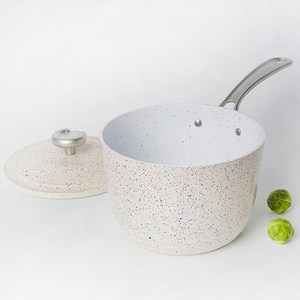 윙플라 인덕션 프리미어 주물냄비, 베이지스프링클, 1개, 18cm