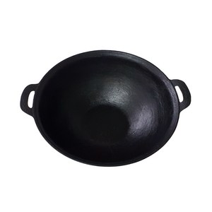 국산 길들인 주물 무쇠 웍 튀김솥 덖음솥 가스레인지 직화 인덕션겸용 궁중팬, 1개, 길들인 인덕션겸용 만능냄비44cm