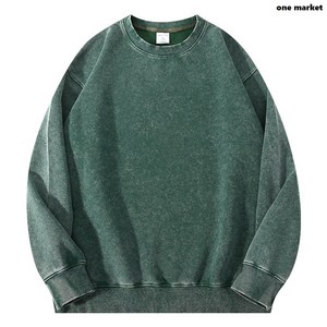 350g 고급면 워싱 바틱염색 스웨트셔츠 맨투맨 남여공용 오버핏