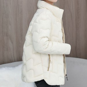 besteffie 여성 겨울 심플 디자인 패딩 재킷 따뜻한 베이직 오리털 간절기점퍼