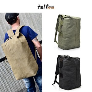 [펠리테라]군용더블백 대용량 백팩 배낭 군인 캠핑 여행, 카키