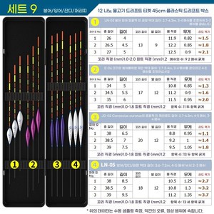롱파토이 중층내림찌 민물찌 12개 세트